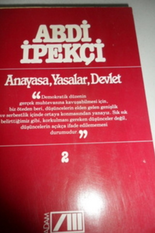 Anayasa Yasalar Devlet Abdi İpekçi