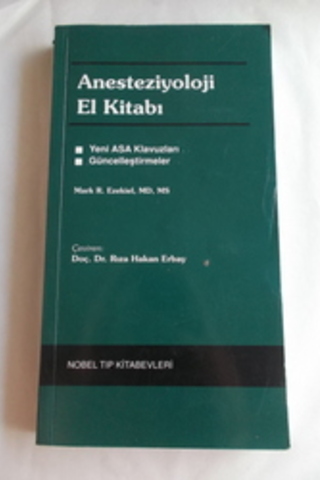 Anesteziyoloji El Kitabı Doç. Dr. Rıza Hakan Erbay