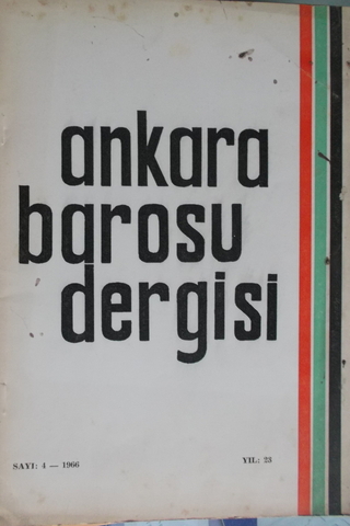 Ankara Barosu Dergisi 1966 / 4