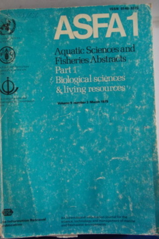ASFA 1 Aquatic Sciences and Fisheries Abstracts