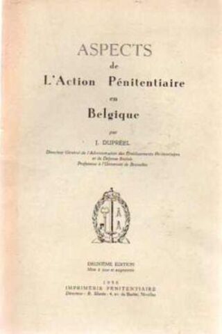 Aspectes de A'action Penitentiaire en Belgique J. Dupreel