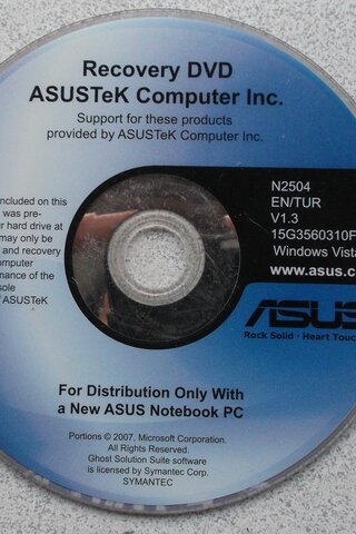 ASUS Recovery DVD