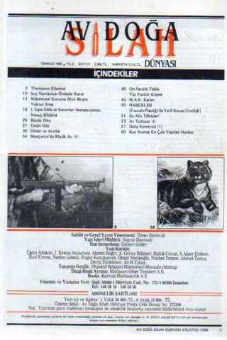 Av Doğa Silah Dünyası Dergisi 1988 / 19