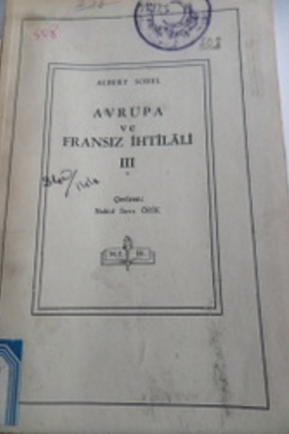 Avrupa ve Fransız İhtilali III Albert Sorel
