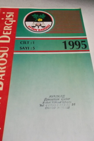 Aydın Barosu Dergisi 1995 / 5