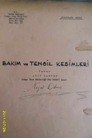 Bakım ve Tensil Kesimleri / 1953