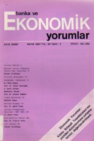 Banka Ve Ekonomik Yorumlar 1983 /5