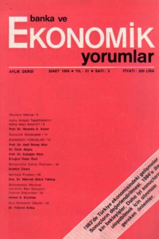 Banka Ve Ekonomik Yorumlar 1984 /3