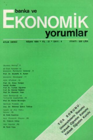 Banka Ve Ekonomik Yorumlar 1984 /4