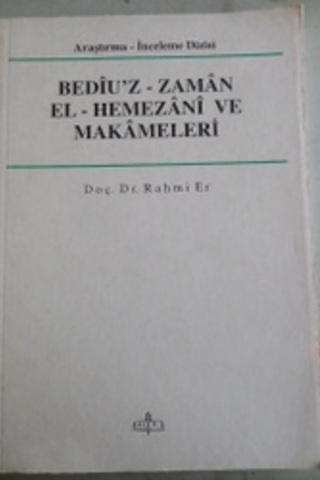 Bediu'z - Zaman El Hemezani ve Makameleri Rahmi Er