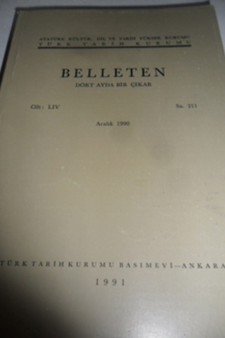 Belleten 1990 Cilt : LIV Sayı : 211