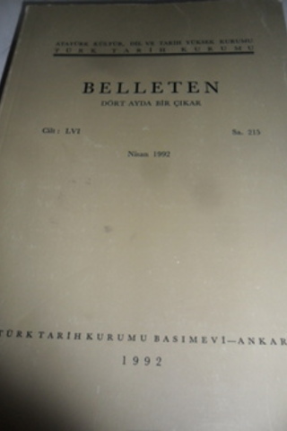 Belleten 1992 Cilt : LIV Sayı : 215
