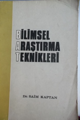Bilimsel Araştırma Teknikleri Saim Kaptan
