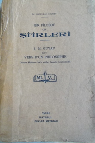 Bir Dilozof'un Şi'irleri J.M. Guyau