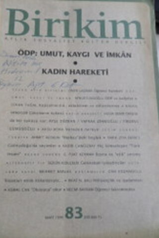 Birikim Dergisi 1996 / 83