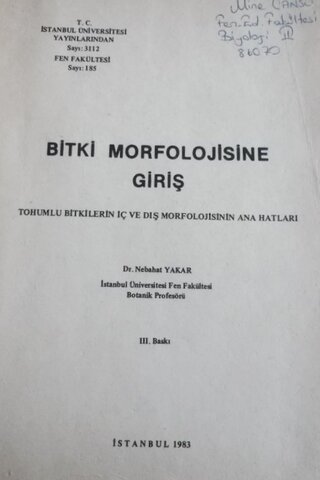 Bitki Morfolojisine Giriş