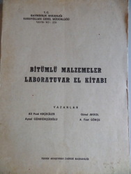 Bitümlü Malzemeler Laboratuvar El Kitabı Ali Fuat Keçeciler