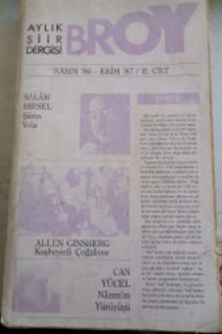 Broy Aylık Şiir Dergisi 1986 1987 II.Cilt