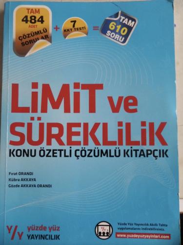 Limit ve Süreklilik Konu Özetli Çözümlü Kitapçık