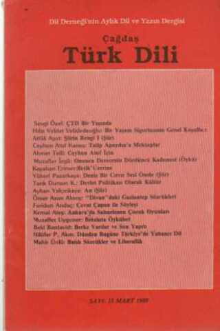 Çağdaş Türk Dili Dergisi 1989 / 13