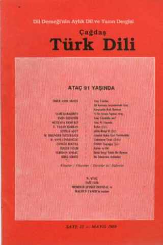 Çağdaş Türk Dili Dergisi 1989 / 15