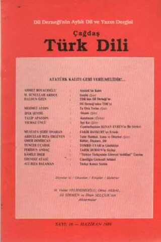 Çağdaş Türk Dili Dergisi 1989 / 16