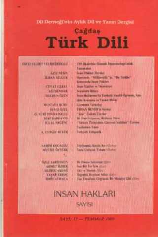 Çağdaş Türk Dili Dergisi 1989 / 17