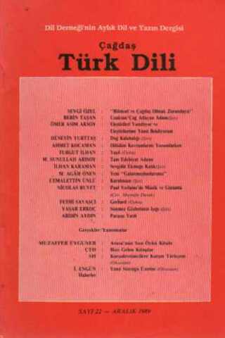 Çağdaş Türk Dili Dergisi 1989 / 22