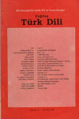 Çağdaş Türk Dili Dergisi 1990 / 23