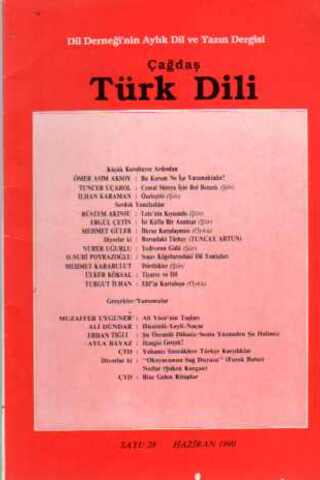 Çağdaş Türk Dili Dergisi 1990 / 28
