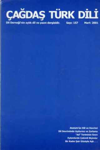 Çağdaş Türk Dili Dergisi 2001 / 157