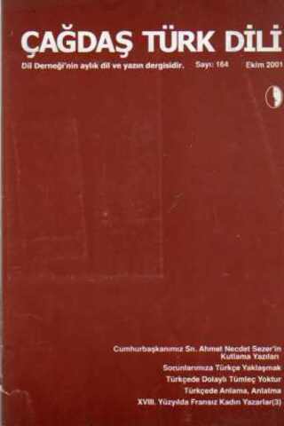 Çağdaş Türk Dili Dergisi 2001 / 164