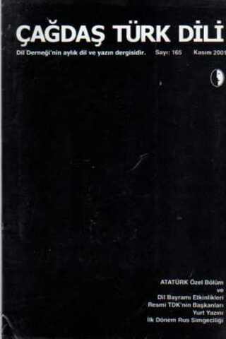 Çağdaş Türk Dili Dergisi 2001 / 165