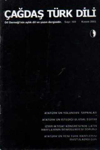 Çağdaş Türk Dili Dergisi 2003 / 189