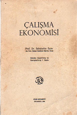 Çalışma Ekonomisi Sabahaddin Zaim