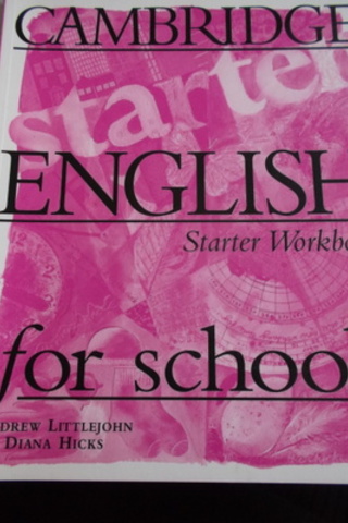 Cambridge English Starter Workbook For Schools Andrew Littlejohn