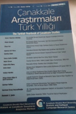 Çanakkale Araştırmaları Türk Yıllığı 2018 / 24