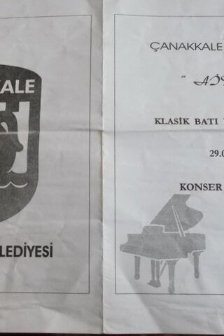 Çanakkale Belediyesi Klasik Batı Müziği Grubu Konser Proramı