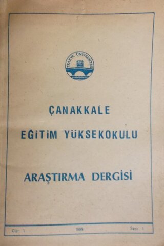 Çanakkale Eğitim Yüksekokulu Araştırma Dergisi