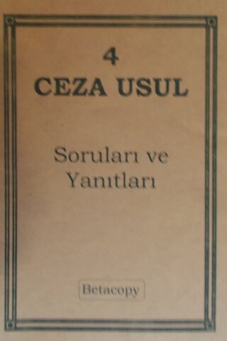Ceza Usul Soruları ve Yanıtları