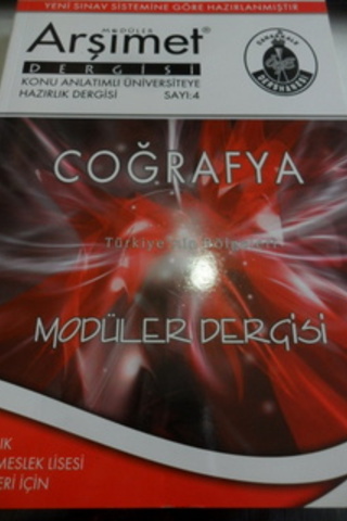Coğrafya Modüler Dergisi Sayı: 4