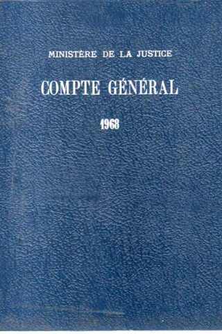 Compte General 1968 Justice Criministration
