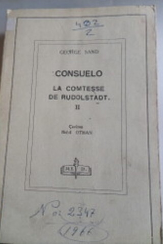Consuelo La Comtesse De Rudolstadt II George Sand