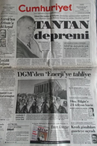 Cumhuriyet Gazetesi 6 Haziran 2001