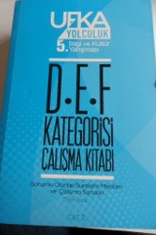 D.E.F. Kategorisi Çalışma Kitabı Cilt 2