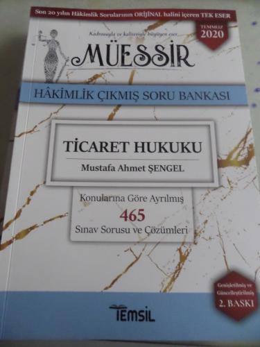 Müessir Hakimlik Çıkmış Soru Bankası Ticaret Hukuku Mustafa Ahmet Şeng