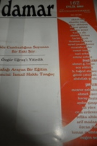 Damar Aylık Kültür Sanat Edebiyat Dergisi 2004 / 162