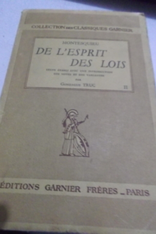 De L'esprit Montesquieu