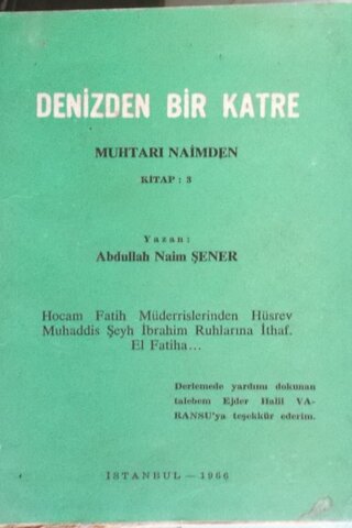 Denizden Bir Katre Abdullah Naim Şener
