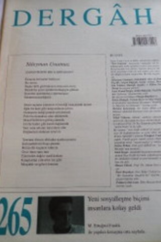 Dergah Edebiyat Sanat Kültür Dergisi Sayı 265
